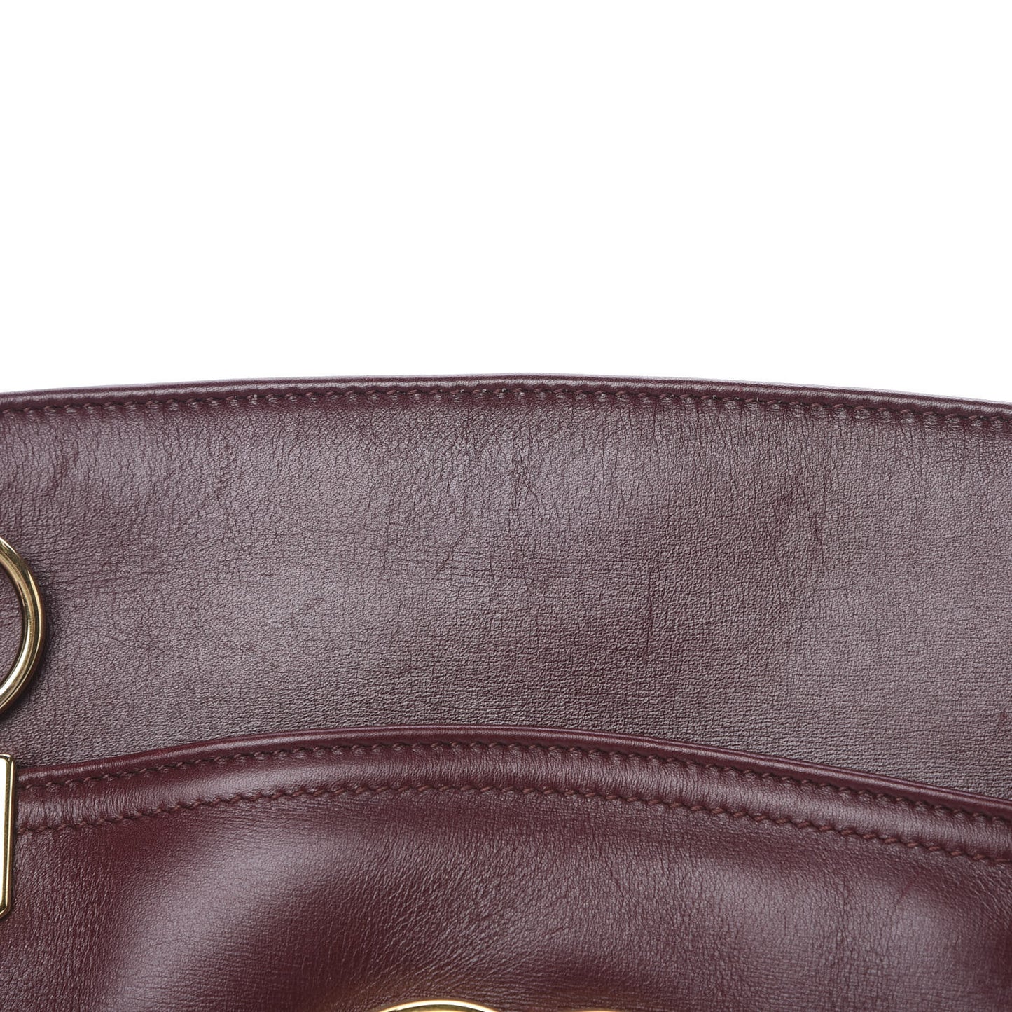 Vitello Palmellato Lux Large Arli Top Handle Bag Vintage Bordeaux