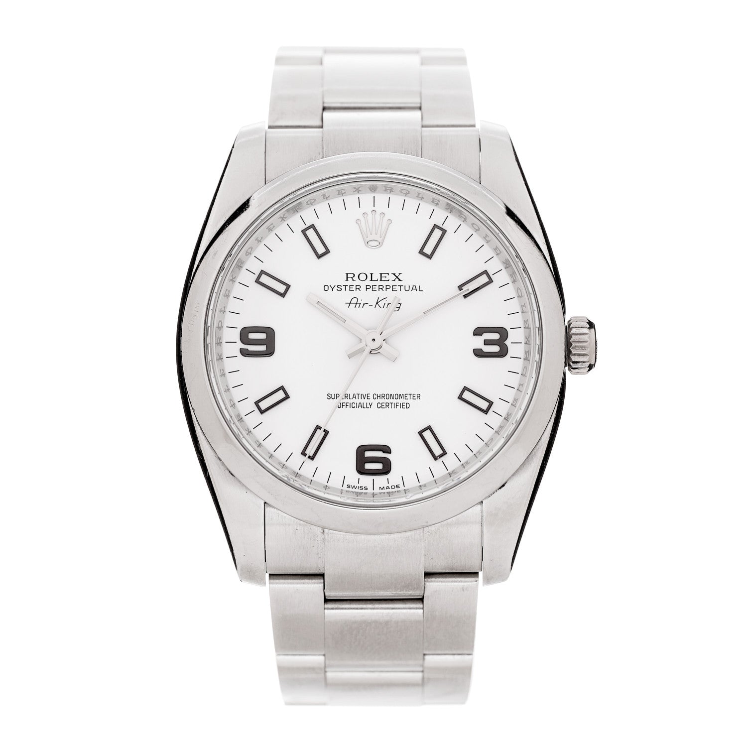 Rolex Stainless Steel 34mm Oyster Perpetual Watch White 114200 1 of 4