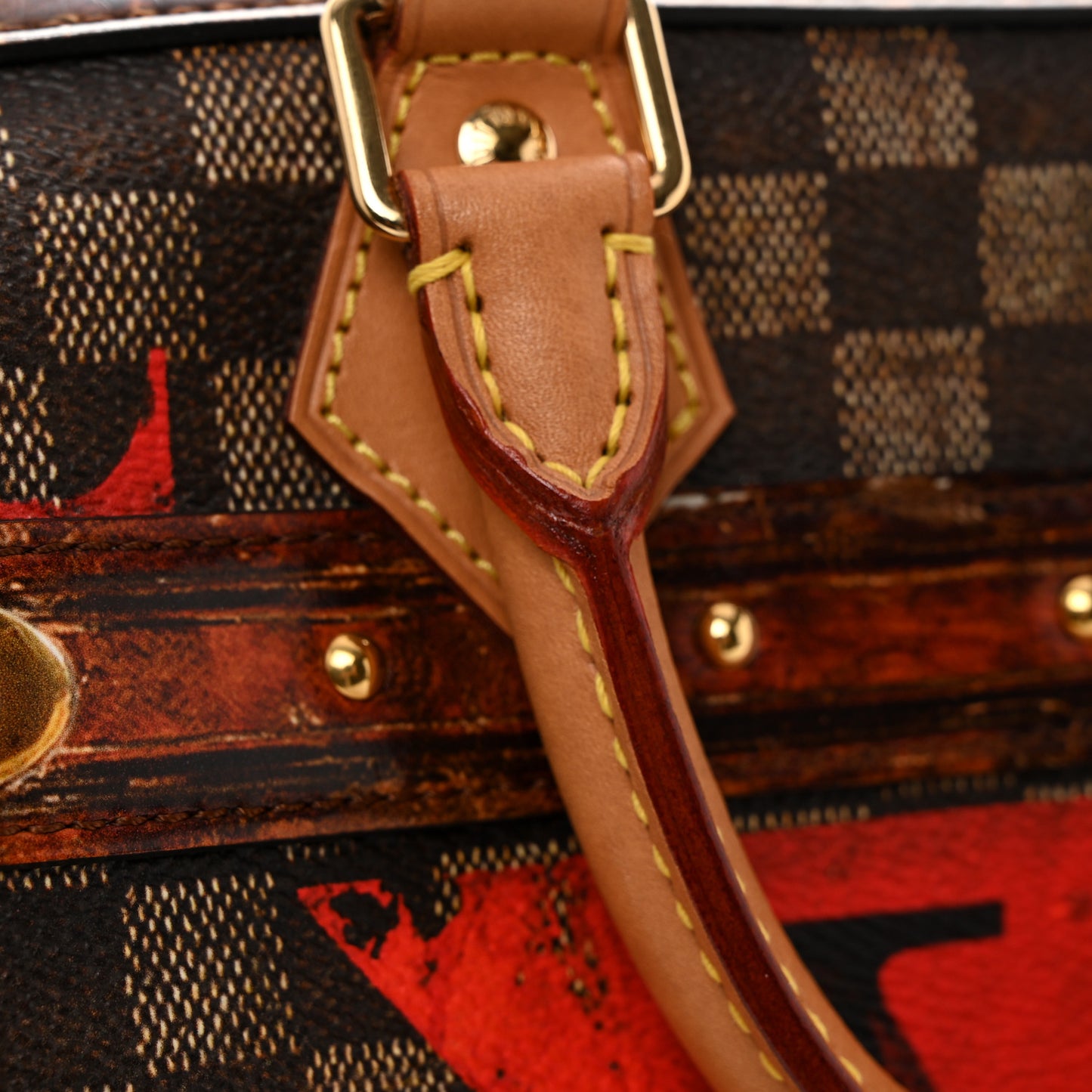 Transformed Damier Ebene Time Trunk Speedy Bandouliere 25 Black