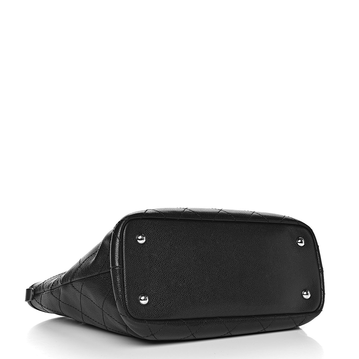 Grained Calfskin Shopping Fever Tote Black