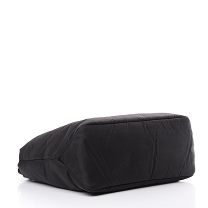 Prada Tessuto Nylon Soft Calfskin Tote Black 3 of 9
