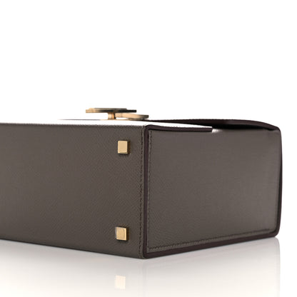 Hermes Epsom Cinhetic Boxy Top Handle Bag Etain 8 of 13