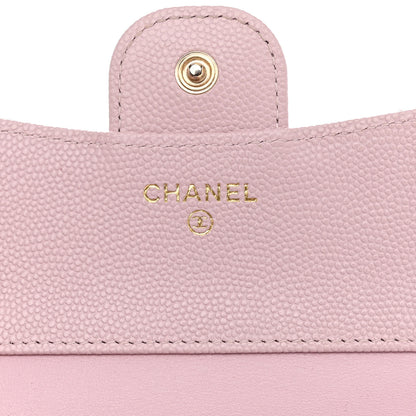 Chanel Caviar Quilted Compact Flap Wallet Light Pink 6 of 9