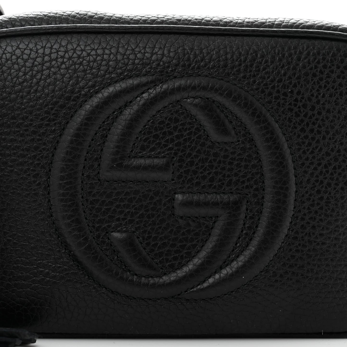 Pebbled Calfskin Mini Soho Disco Bag Black