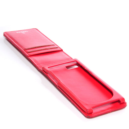 Chanel Iridescent Caviar Quilted iPhone 5 Case Holder Red 7 of 10