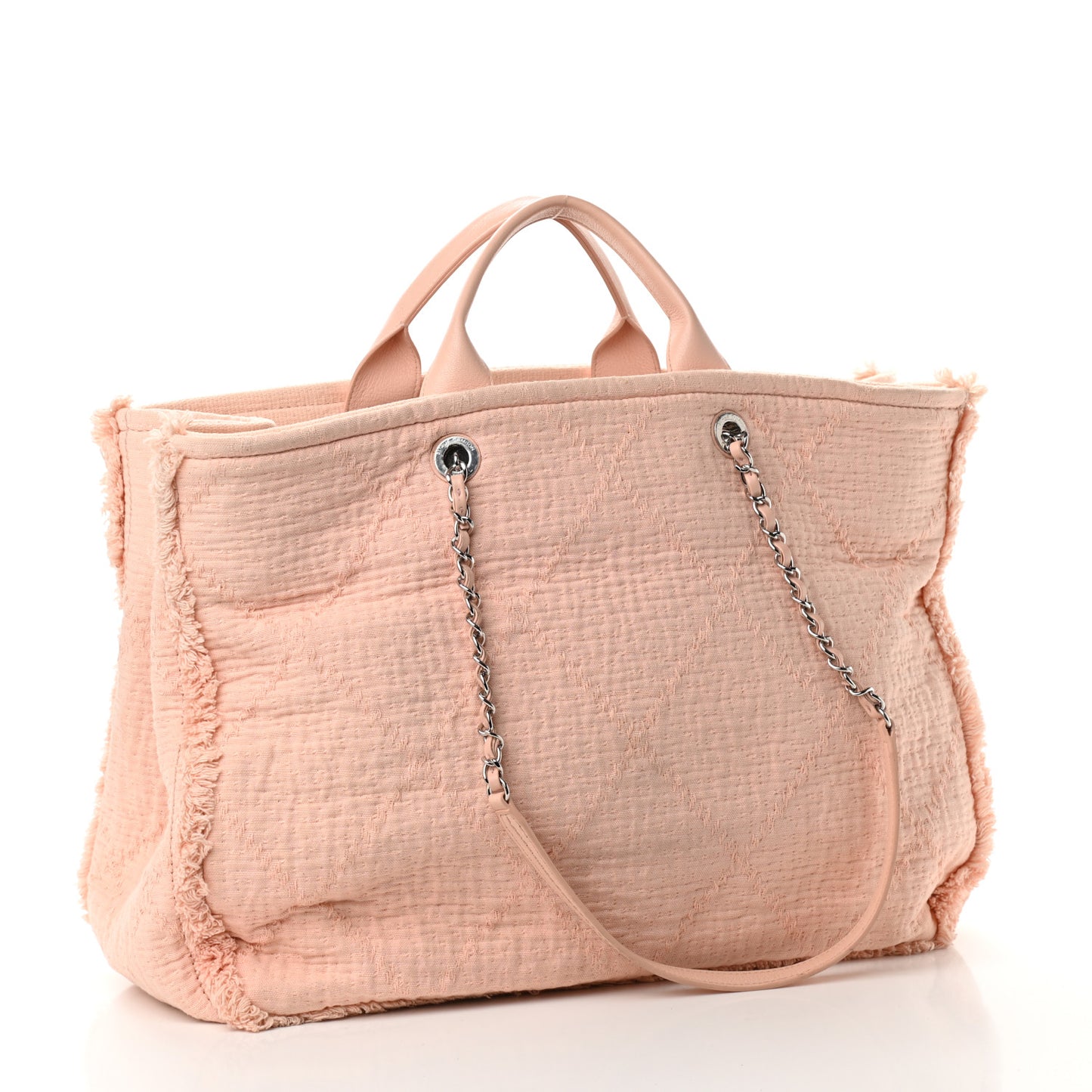 Canvas Extra Large Double Face Shopping Tote Light Pink