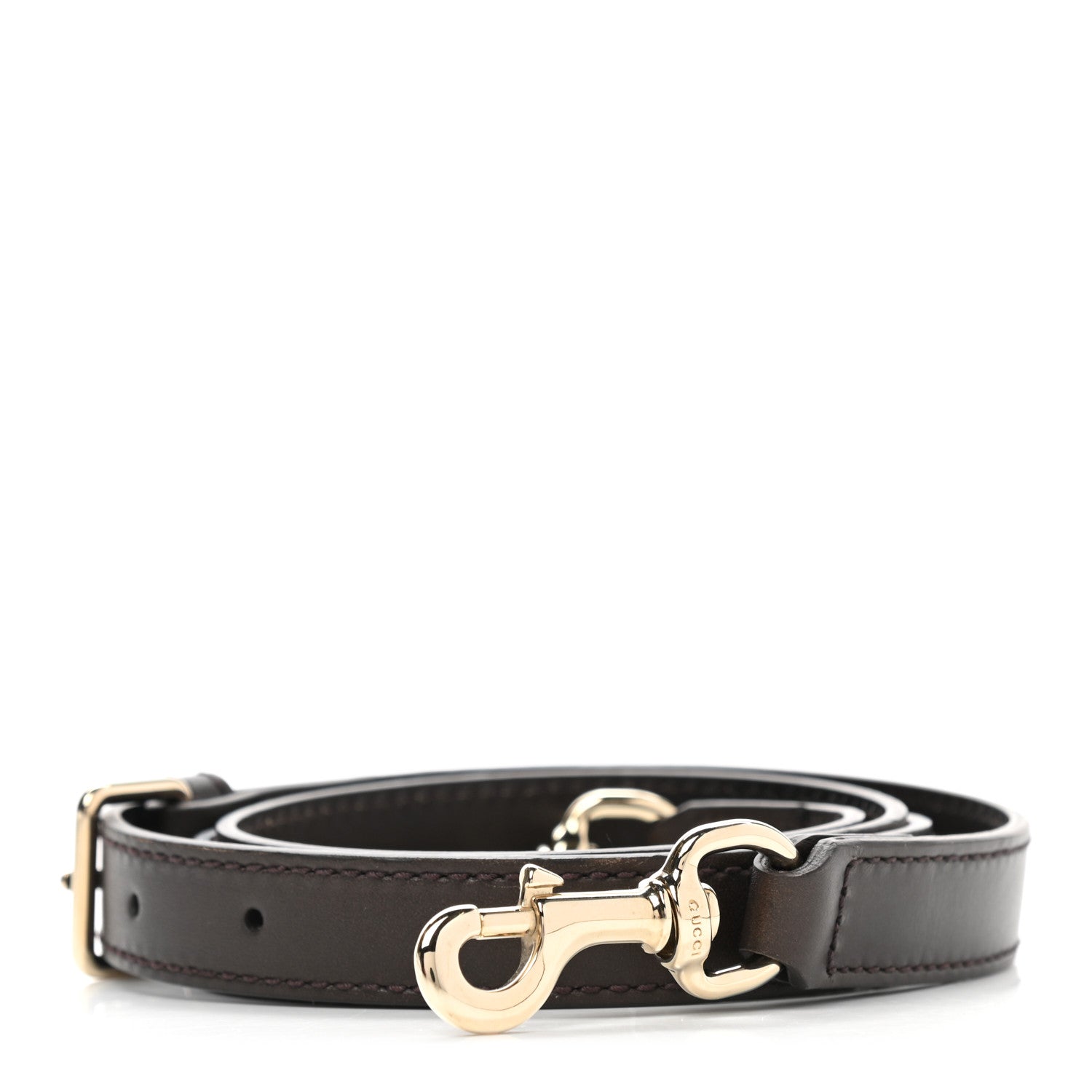 Gucci Calfskin 25mm Shoulder Strap Brown 1 of 3