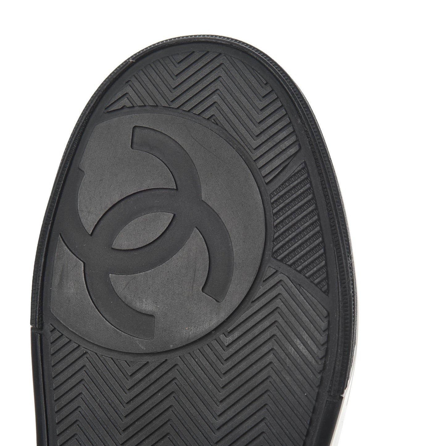 Calfskin Womens Logo Sneakers 35 Black White