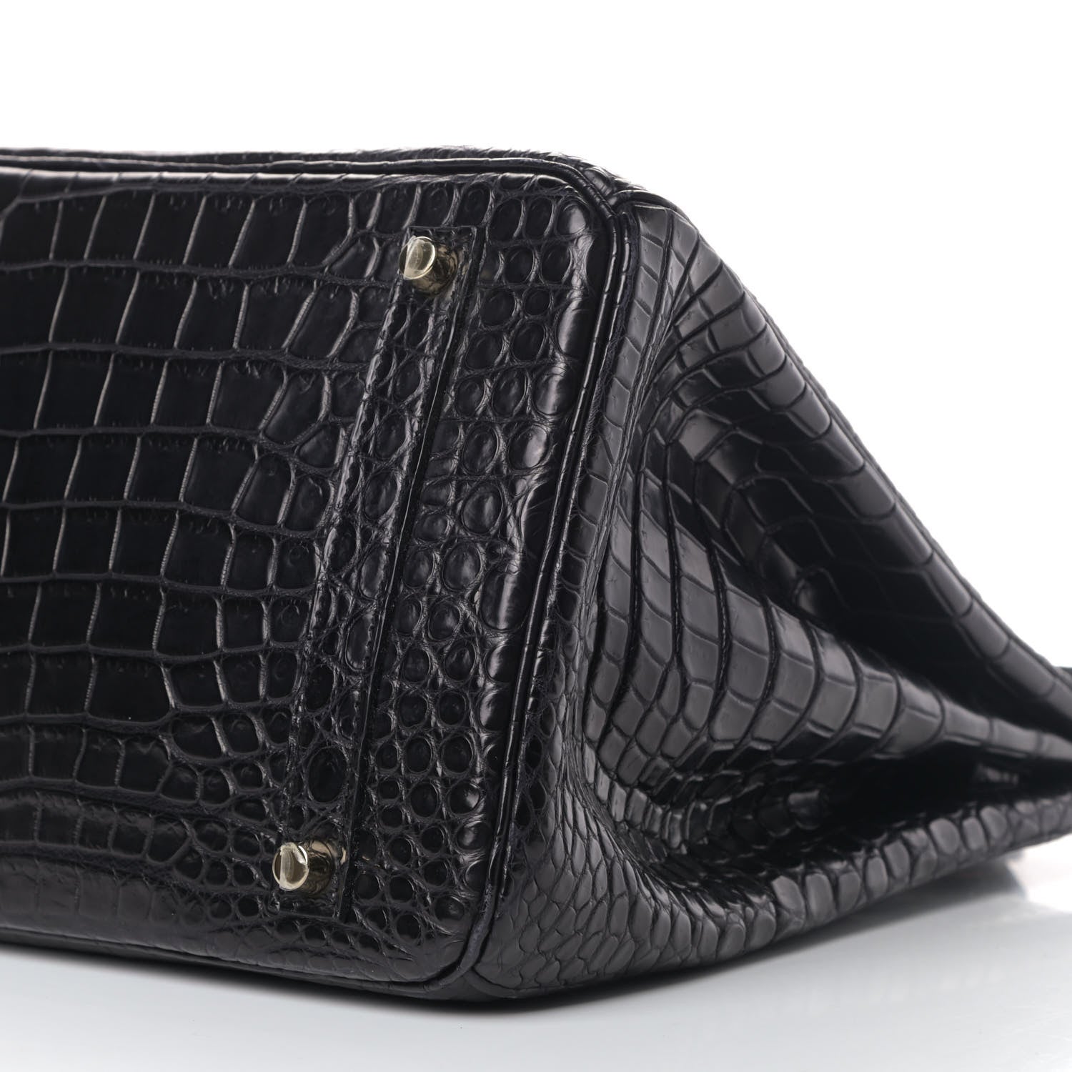 Hermes Matte Porosus Crocodile Birkin 35 Black 9 of 12