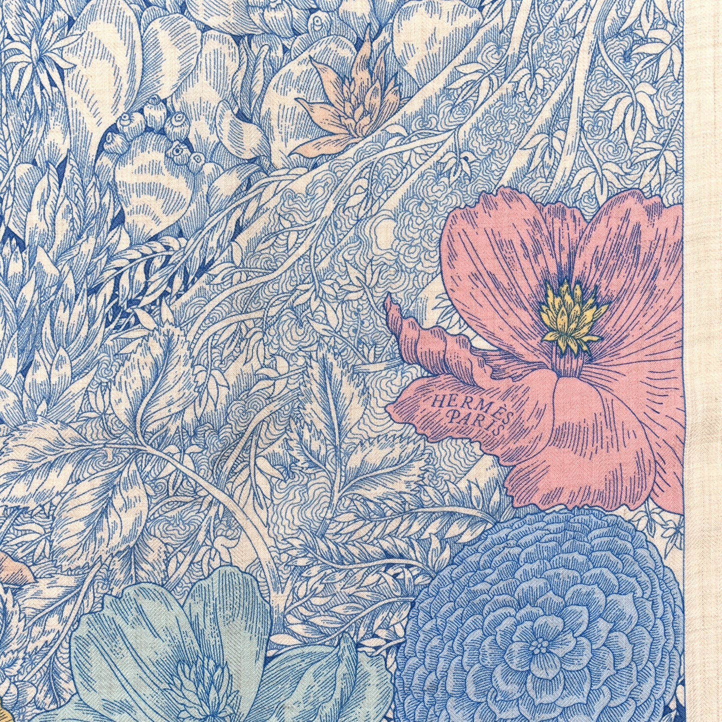 Cashmere Silk Retour a la Nature 140 Bleu Jean Rose Vert