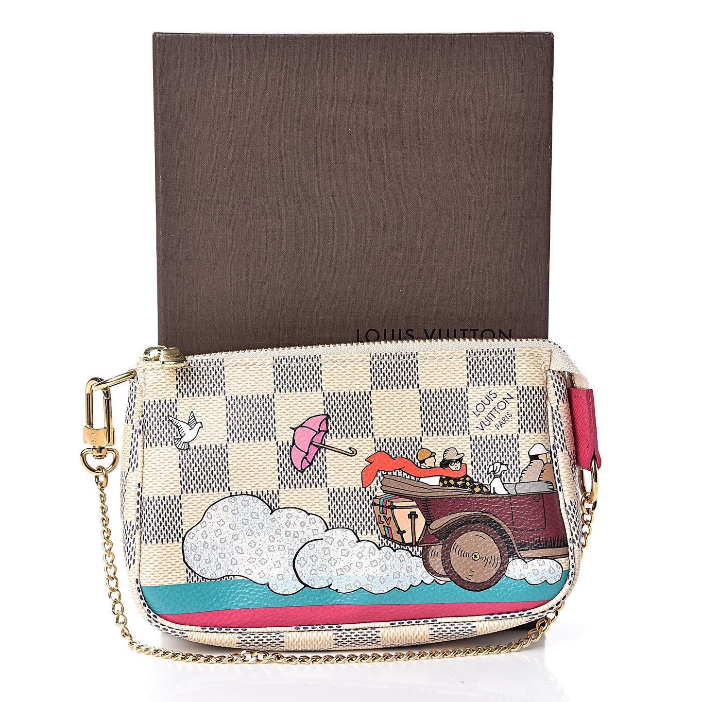 Damier Azur 2015 Christmas Animation Mini Pochette Accessories
