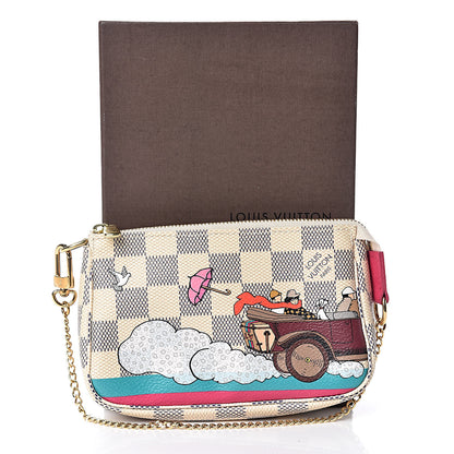 Louis Vuitton Damier Azur 2015 Christmas Animation Mini Pochette Accessories 8 of 8