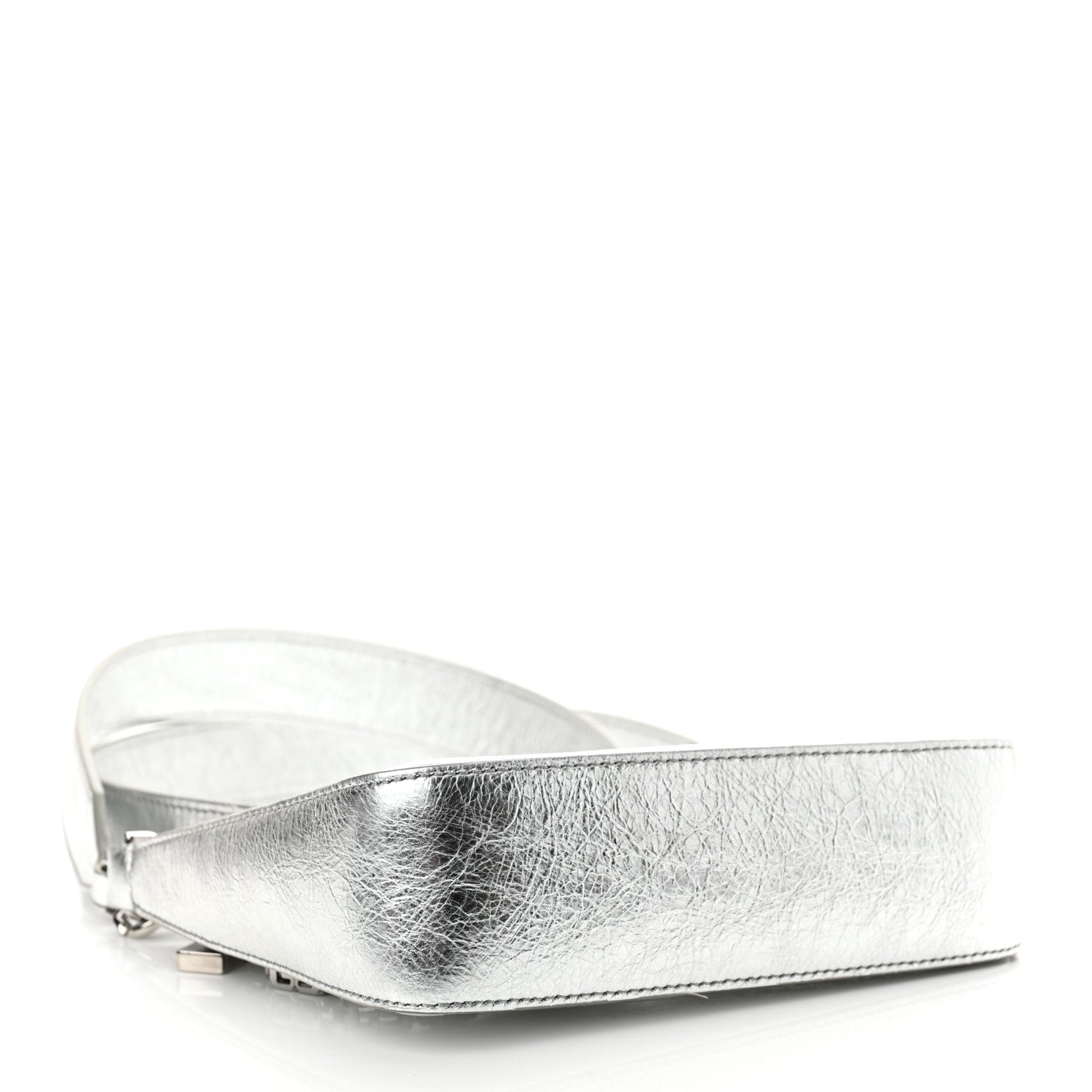 Givenchy Metallic Calfskin Mini Moon Cut Out Shoulder Bag Silver 4 of 10