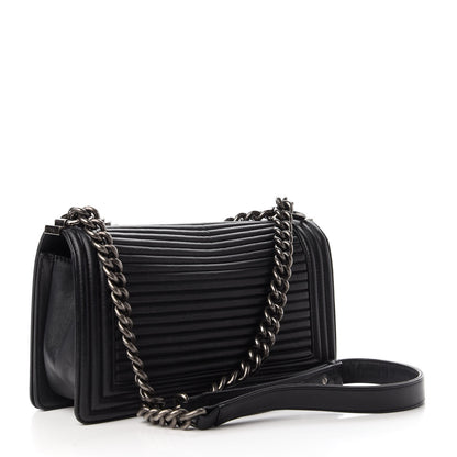 Chanel Calfskin Horizontal Quilted New Medium Boy Flap Black 3 of 10