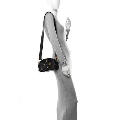 Chloe Smooth Calfskin Little Horses Embroidered Shoulder Bag Black 2 of 11