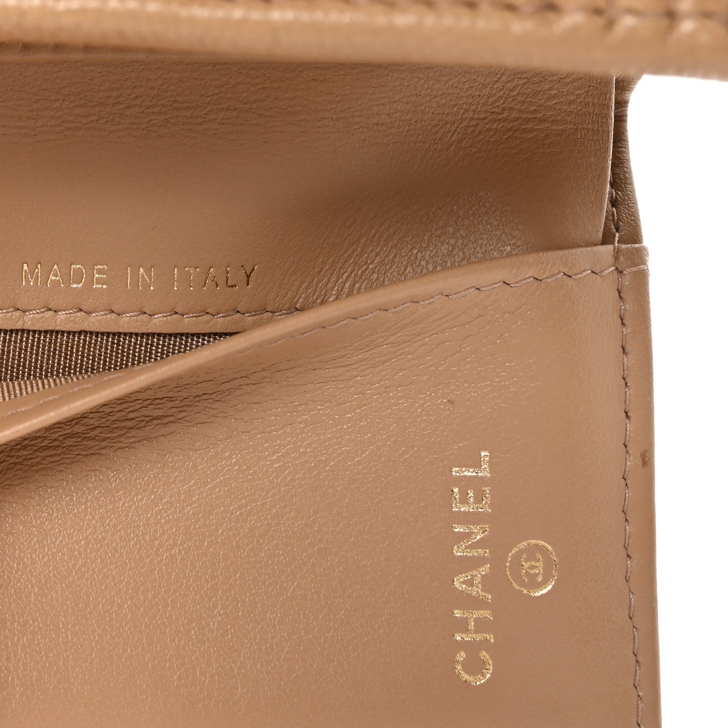 Chanel Caviar Quilted Small Boy Flap Wallet Beige 7 of 8