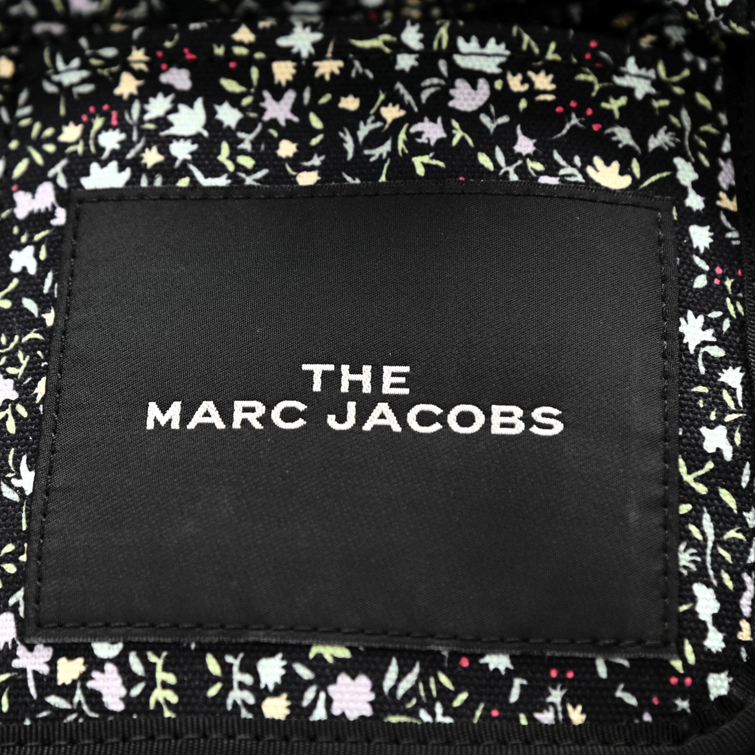 Marc Jacobs Cotton Canvas Floral Print Medium The Traveler Tote Bag Black 6 of 9