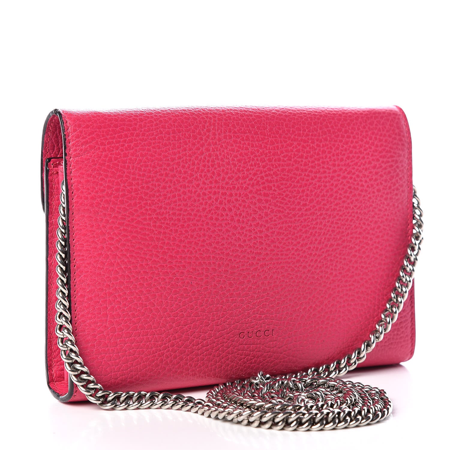 Gucci Dollar Calfskin Crystal Mini Dionysus Chain Wallet Box Pink 3 of 12