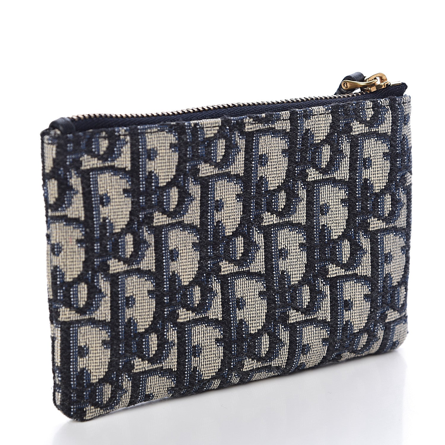 Christian Dior Oblique Zipped Card Holder Blue 3 of 6