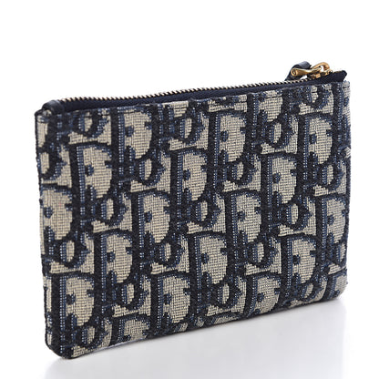 Christian Dior Oblique Zipped Card Holder Blue 3 of 6
