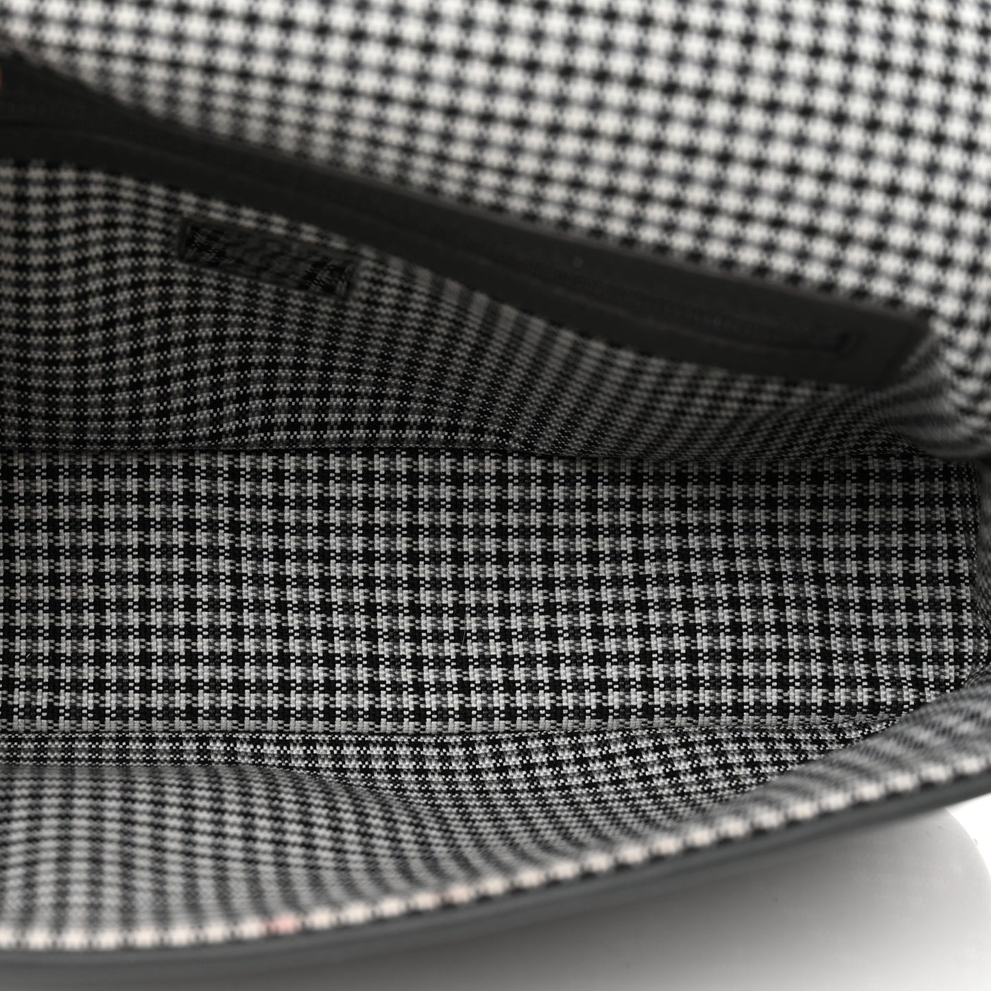 Wool Vitello King Houndstooth FF Embroidered Baguette Grigio Anthracite