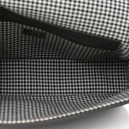 Fendi Wool Vitello King Houndstooth FF Embroidered Baguette Grigio Anthracite 4 of 7
