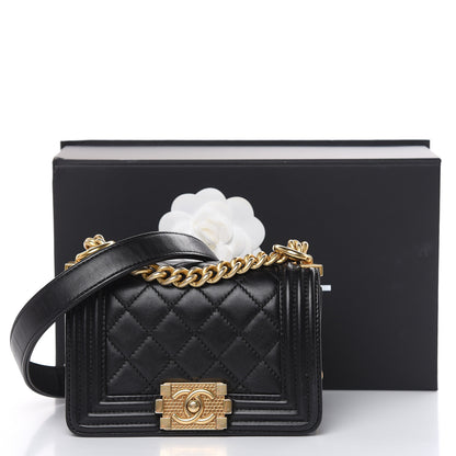 Chanel Lambskin Quilted Mini Boy Flap Black 12 of 13