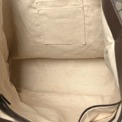 Gucci GG Supreme Monogram Web Neo Vintage Tote Beige New Acero Crop 5 of 9
