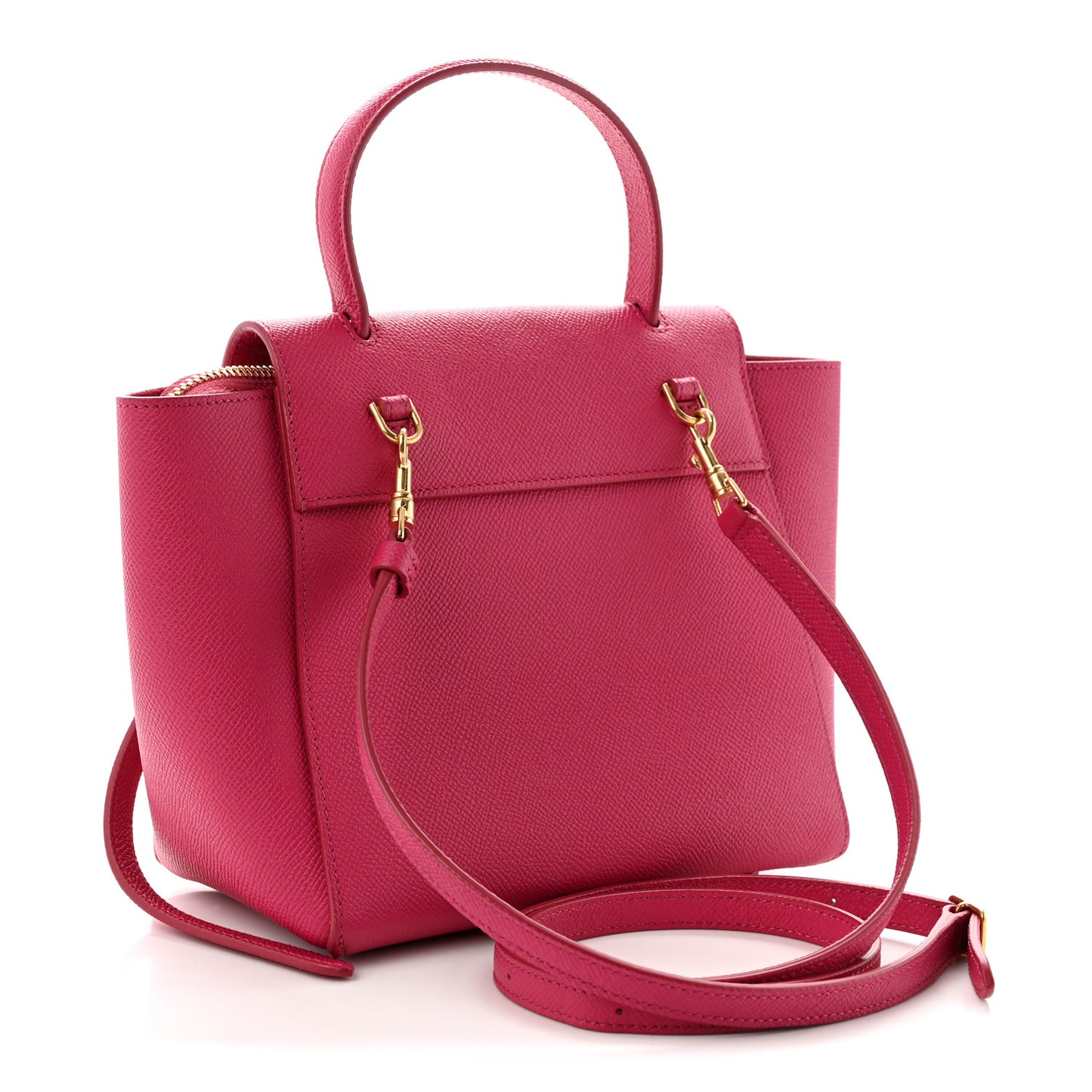Grained Calfskin Nano Belt Bag Raspberry