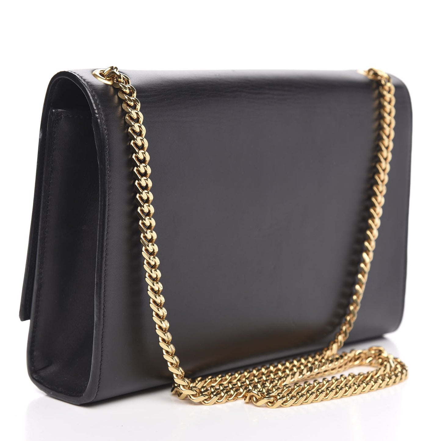 Smooth Calfskin Medium Classic Monogram Kate Tassel Satchel Black