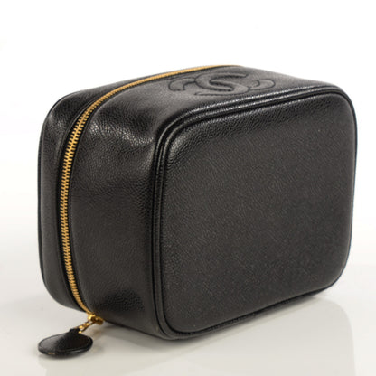 Chanel Caviar Vanity Cosmetic Case Black 4 of 8