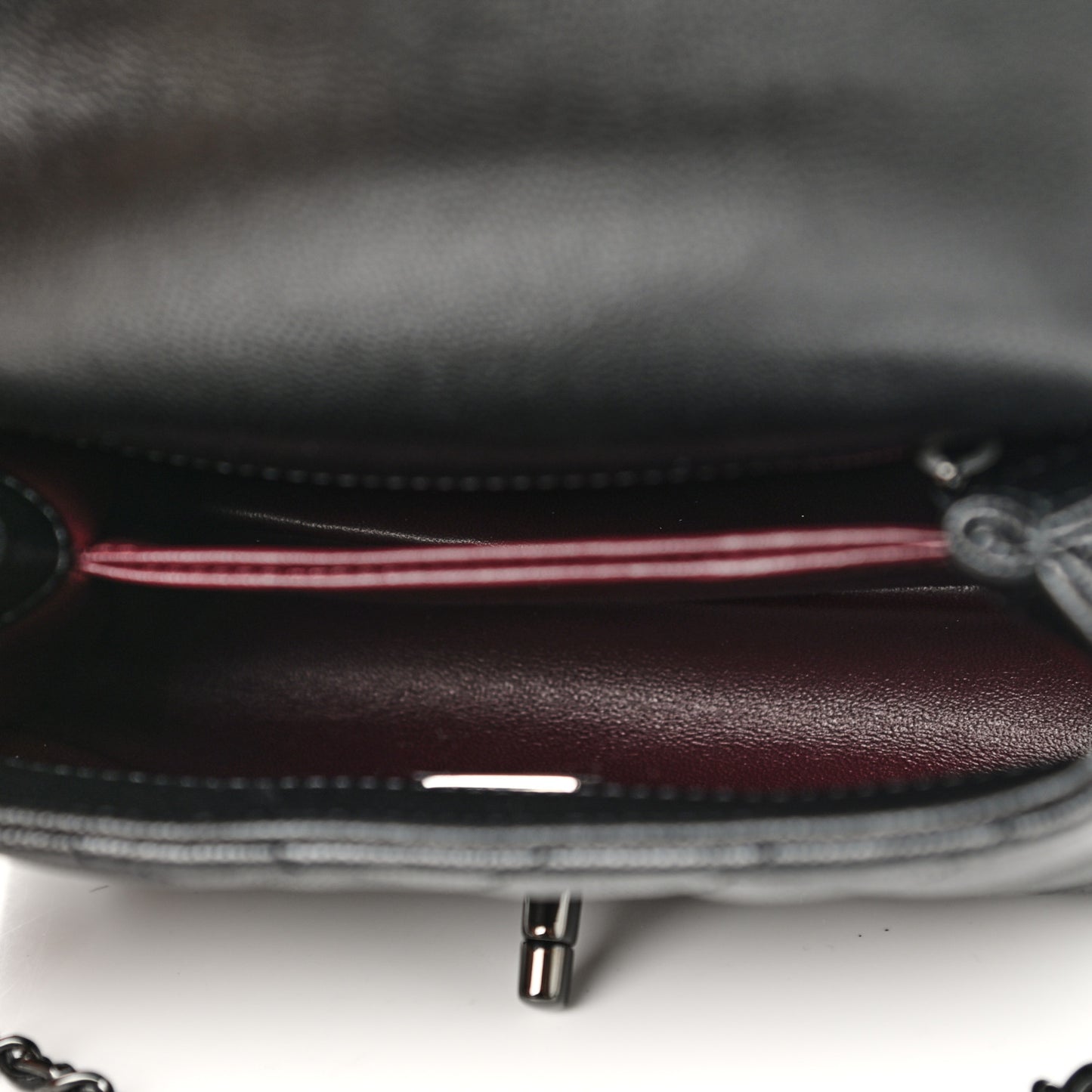 Caviar Chevron Quilted Extra Mini Coco Handle Flap So Black