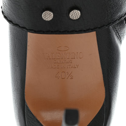 Valentino Garavani Calfskin Bow Ankle Boots 40.5 Black 6 of 13