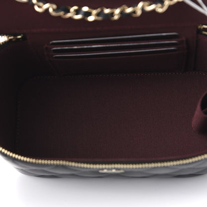 Chanel Lambskin Quilted Small Vanity Case With Chain Black 5 of 11