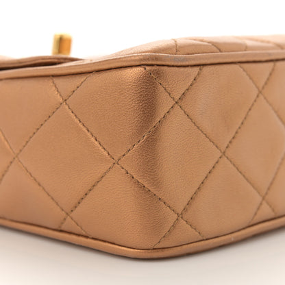 Chanel Metallic Lambskin Quilted Tassel Camera Case Gold 11 of 12