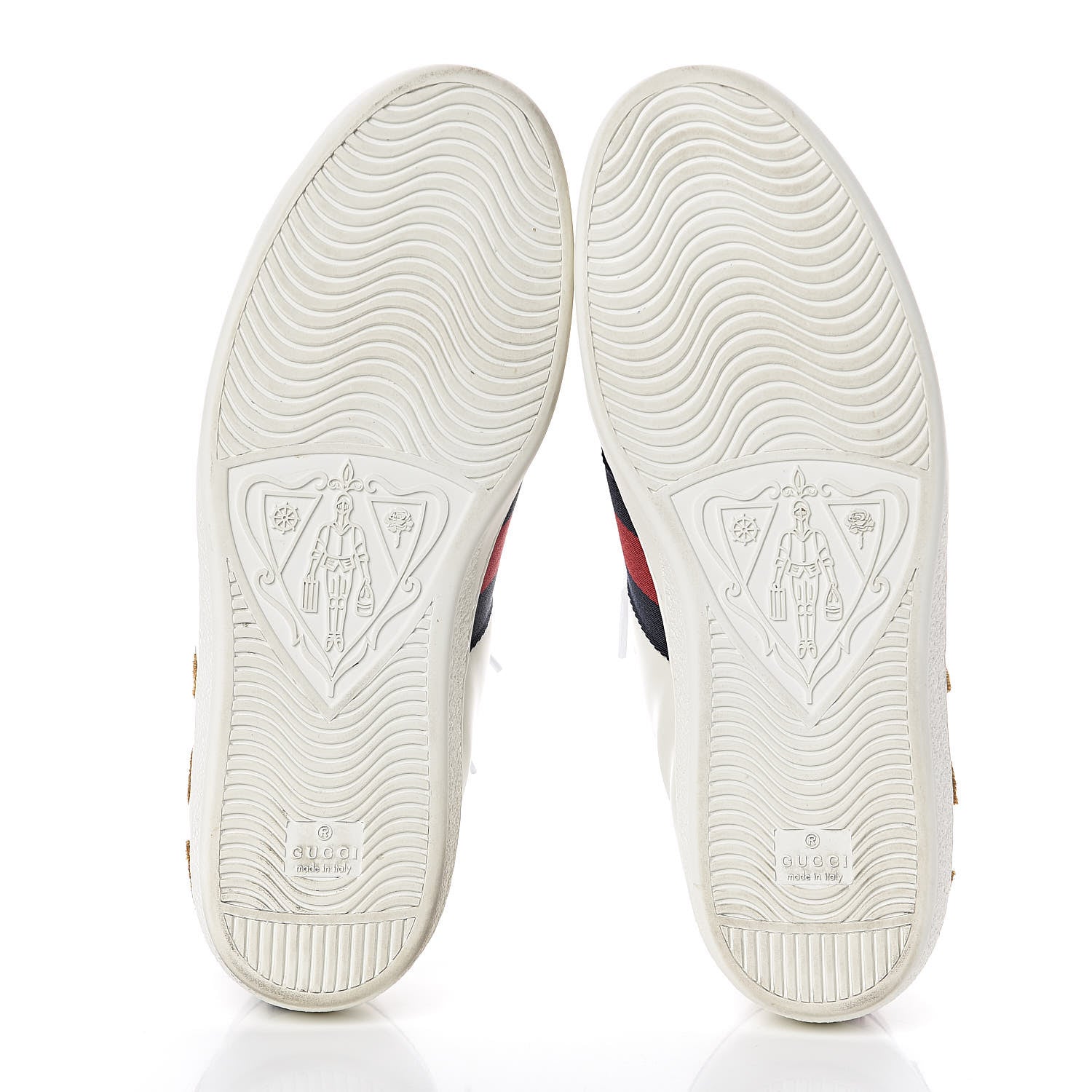 Gucci Calfskin Nappa Web LOVED Embroidered Mens Ace Sneakers 9.5 White Red Flame Notte 5 of 6