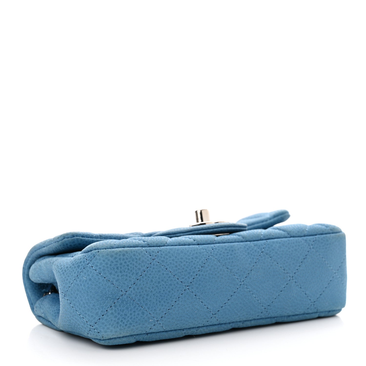 Chanel Iridescent Caviar Quilted Extra Mini Flap Light Blue 4 of 16
