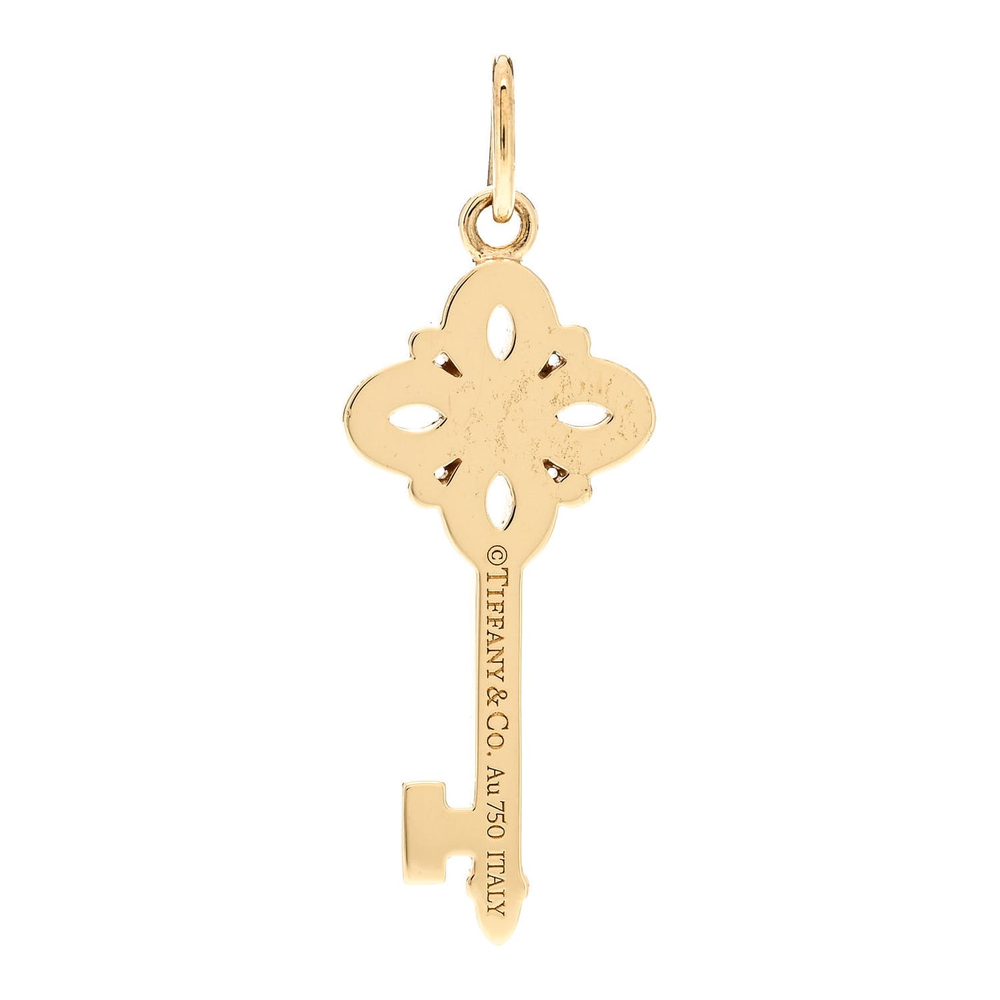 18K Yellow Gold Diamond Mini Victoria Key Pendant