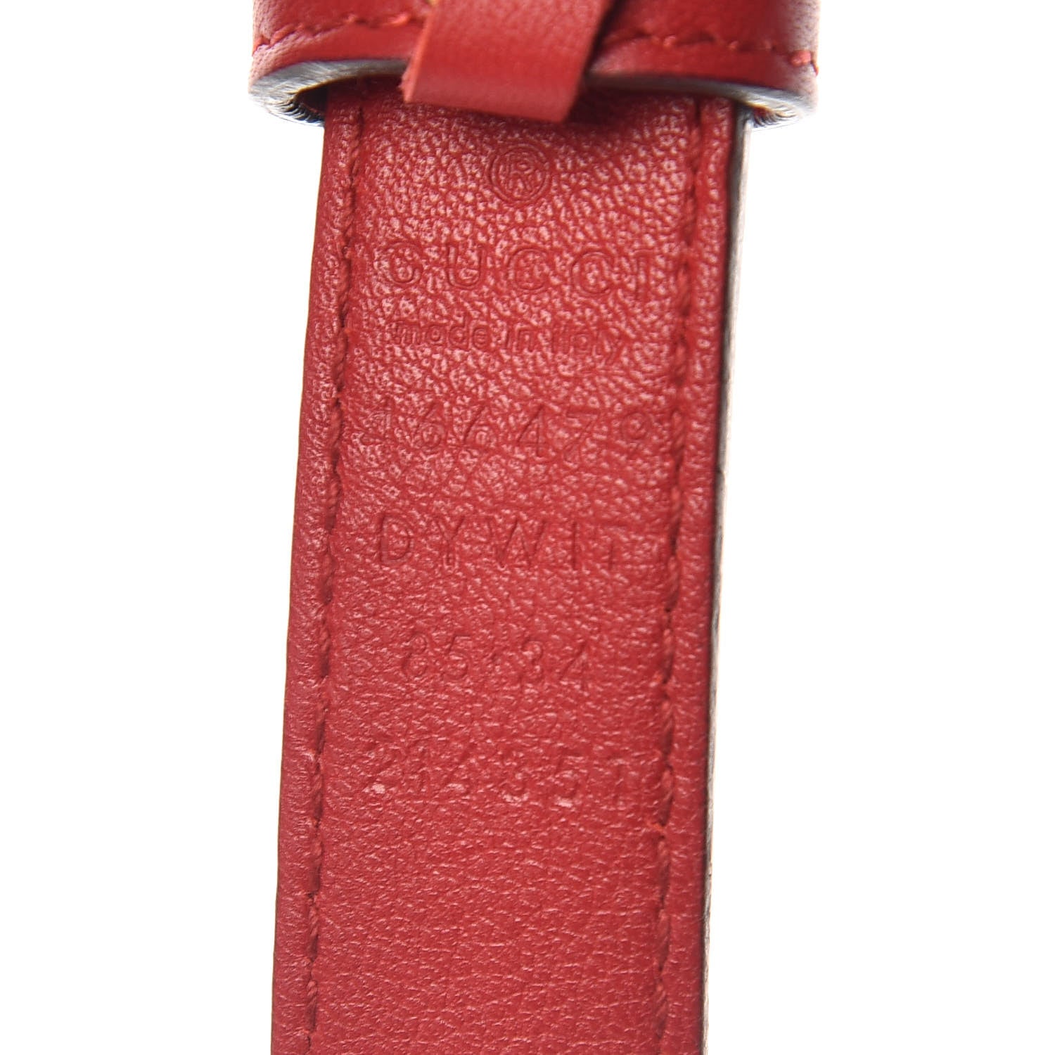 Gucci Calfskin Crystal Embellished Double G Belt 85 34 Hibiscus Red 4 of 6