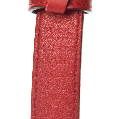 Gucci Calfskin Crystal Embellished Double G Belt 85 34 Hibiscus Red 4 of 6