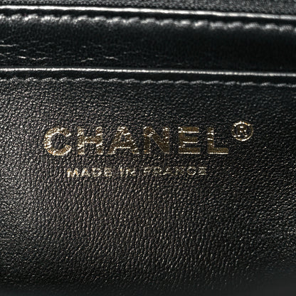 Chanel Lambskin Quilted Mini Top Handle Rectangular Flap Black 6 of 12