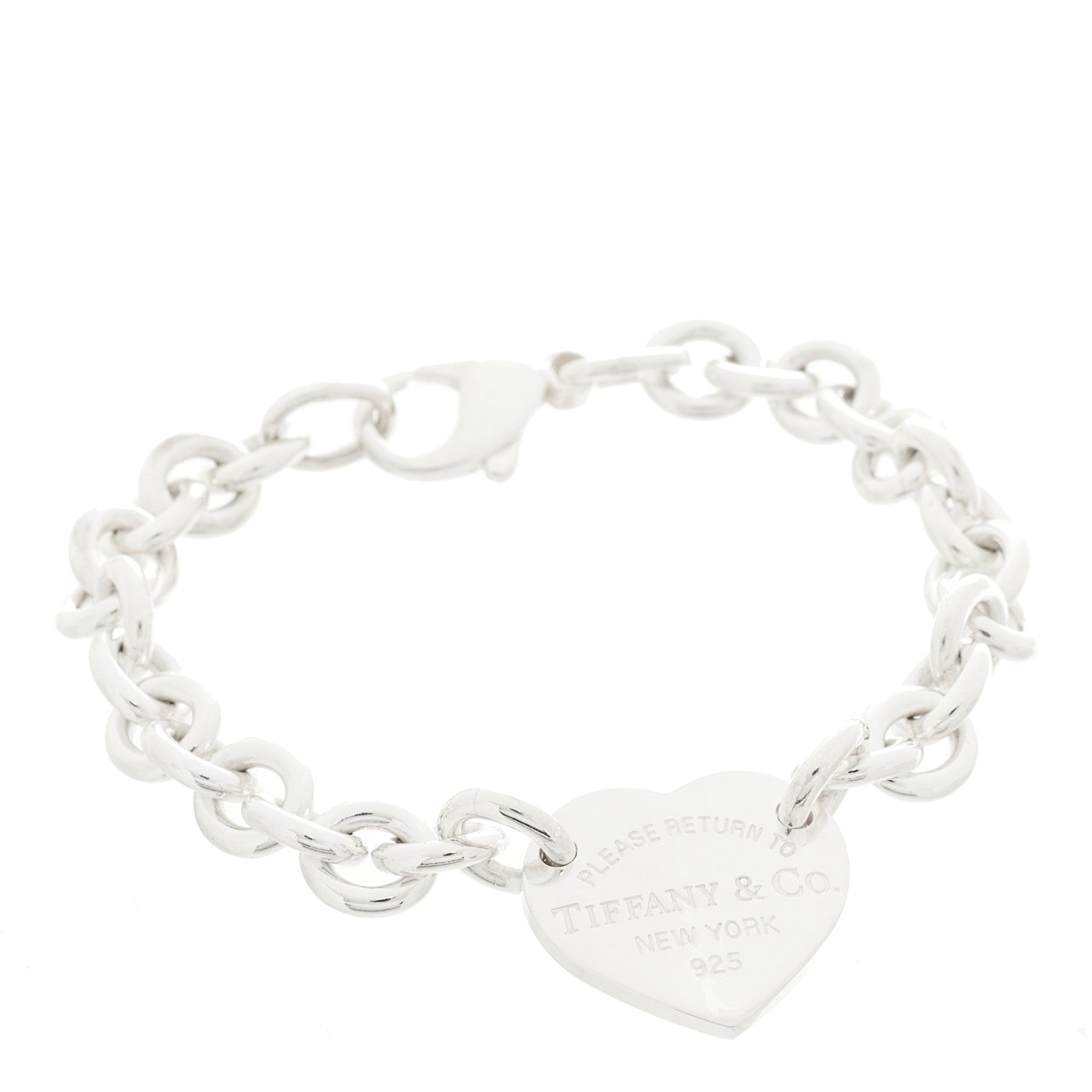 Tiffany Sterling Silver Return to Tiffany Heart Tag Bracelet 1 of 3