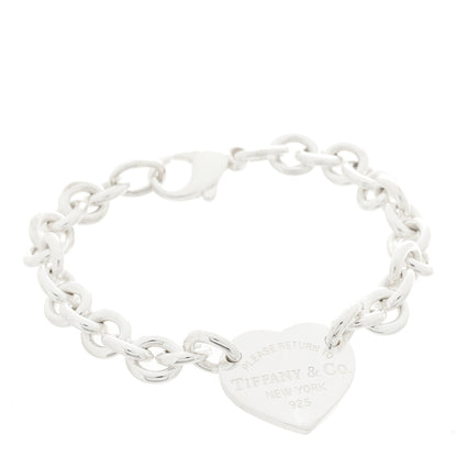 Tiffany Sterling Silver Return to Tiffany Heart Tag Bracelet 1 of 3