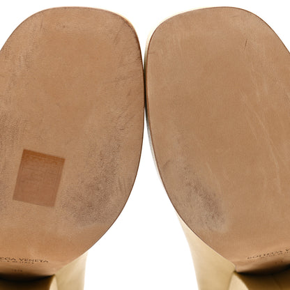 Bottega Veneta Nappa Peep Toe Platform Pumps 39 Cane Sugar 8 of 8