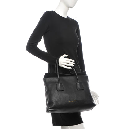 Burberry London Grainy Calfskin Medium Baynard Tote Black 2 of 8