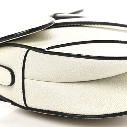 Christian Dior Grained Calfskin Mini Saddle Bag White 9 of 10