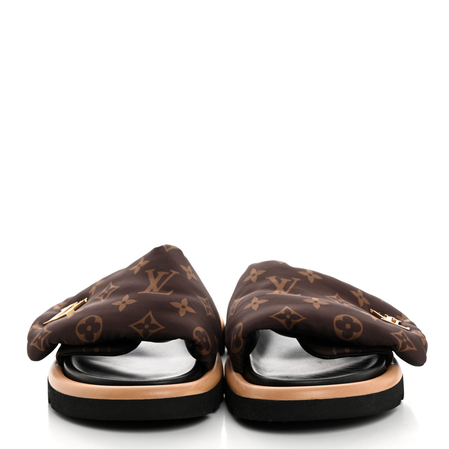 Louis Vuitton Nylon Monogram LV Pool Pillow Flat Comfort Mule Cacao Brown 2 of 9
