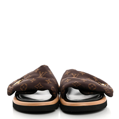 Louis Vuitton Nylon Monogram LV Pool Pillow Flat Comfort Mule Cacao Brown 2 of 9