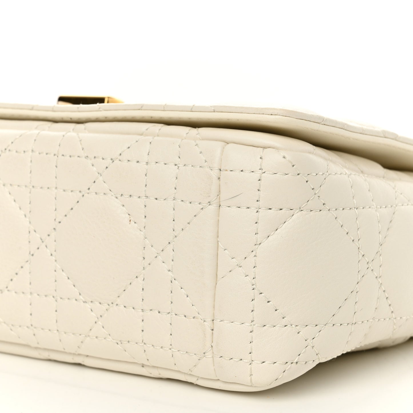 Lambskin Cannage Small Caro Bag Ivory