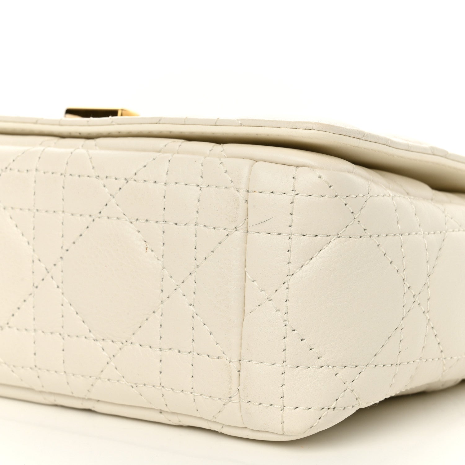 Christian Dior Lambskin Cannage Small Caro Bag Ivory 10 of 14